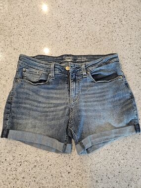 Levi Strauss Signature Mid-Rise Slim Denim Shorts | Size 10 (W30)